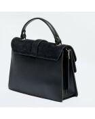 Eric schwarze Lederhandtasche - 28x19x19 cm