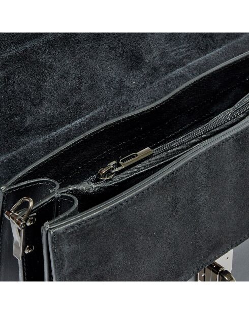 Eric schwarze Lederhandtasche - 28x19x19 cm