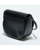 Schwarze Schultertasche aus christlichem Leder - 20x16x9 cm