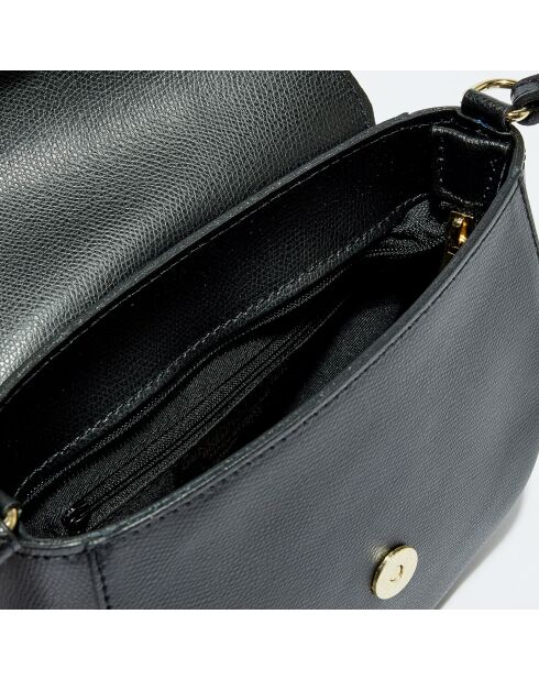 Zwarte christelijke leren schoudertas - 20x16x9 cm