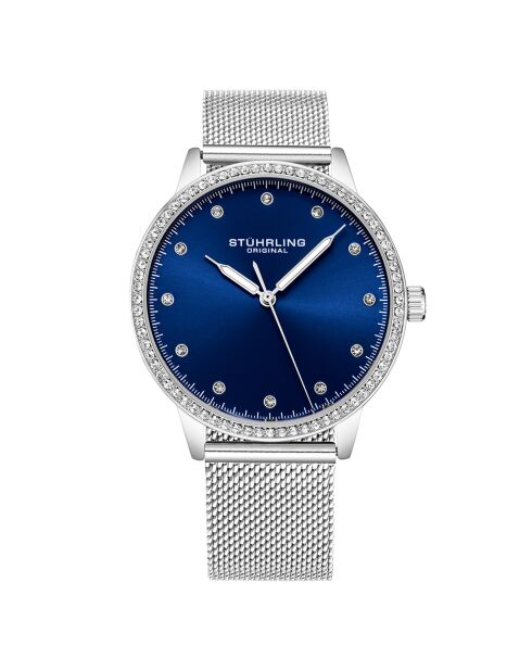 Montre Femme en Acier Quartz Vogue argenté/bleu