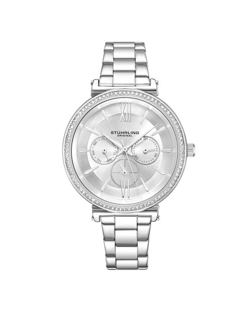 Montre Femme en Acier Quartz Multi-fonctions Symphony argentée