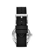 Montre Homme en Silicone Quartz Aviator noire