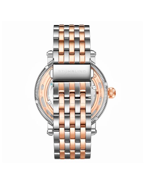Montre Homme en Acier Automatique Legacy argenté/rose