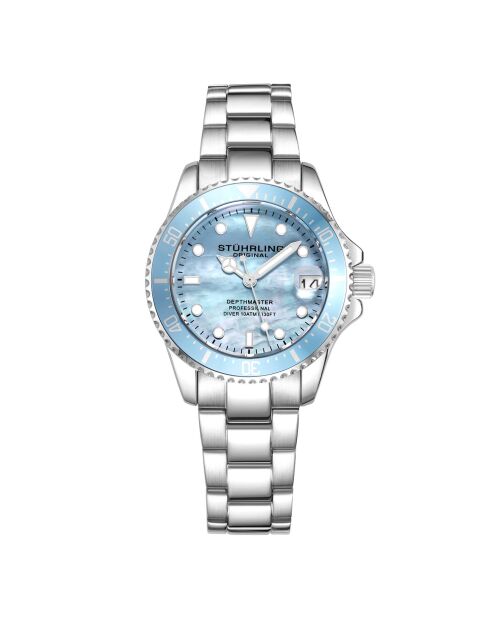Montre Femme en Acier Quartz Symphony argenté/bleu clair