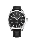 Montre Homme en Cuir Quartz Symphony noire