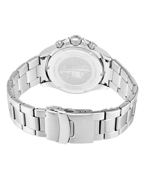 Montre Homme en Acier Quartz Chronographe Monaco argenté/bleu