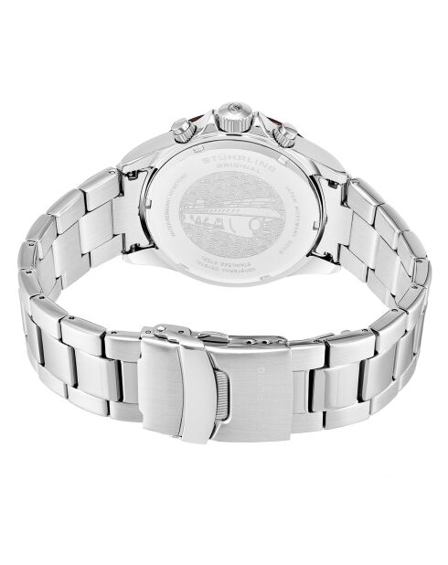 Montre Homme en Acier Quartz Chronographe Monaco argenté/bleu clair