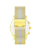 Montre Homme Quartz Chronographe Monaco en Acier doré/argenté