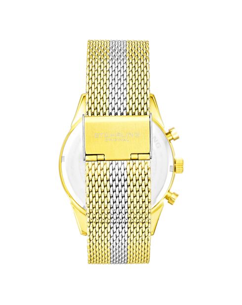 Montre Homme Quartz Chronographe Monaco en Acier doré/argenté