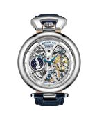 Montre Homme en Cuir Automatique Legacy bleu/argenté