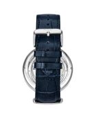 Montre Homme en Cuir Automatique Legacy bleu/argenté