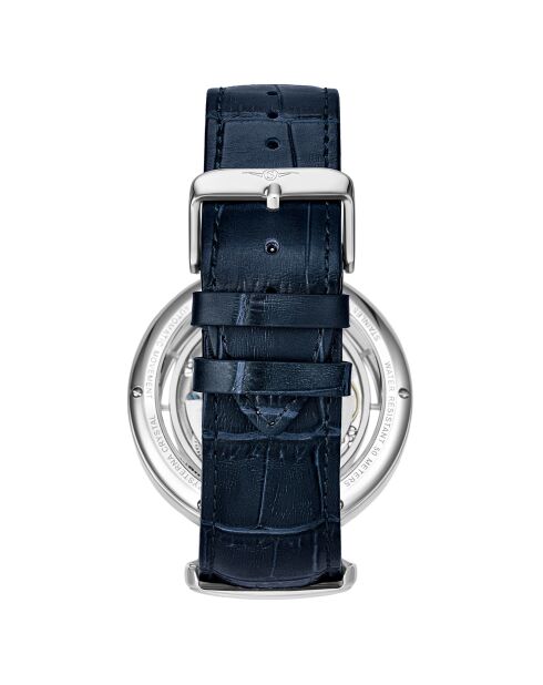 Montre Homme en Cuir Automatique Legacy bleu/argenté