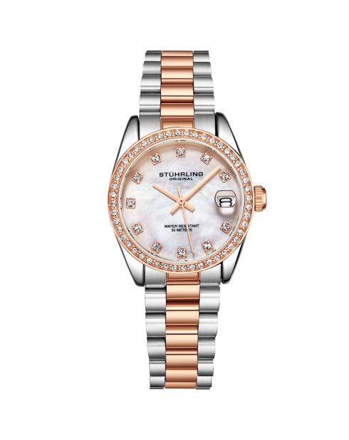 Montre Femme en Acier Quartz Aquadiver argenté/rose