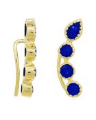 Boucles d'oreilles Myro Jade en laiton doré