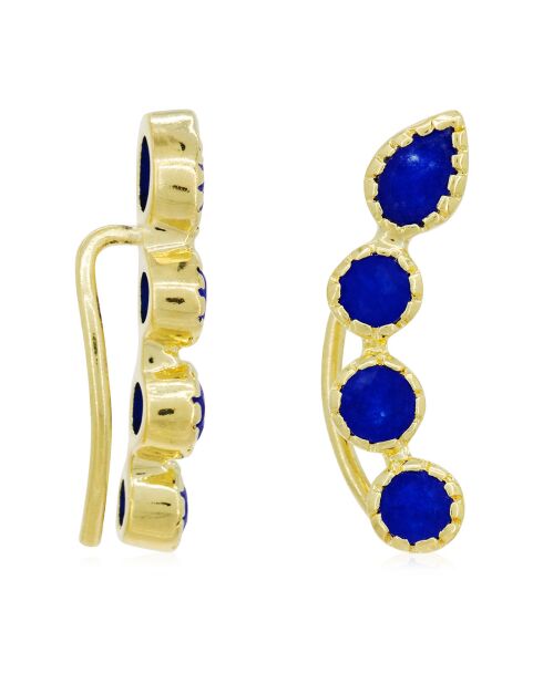 Boucles d'oreilles Myro Jade en laiton doré