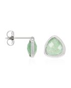 Boucles d'oreilles Green Aventurine en laiton