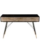 Console style scandinave - 3 tiroirs métal/bois - 120x38x74cm