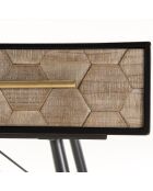 Console style scandinave - 3 tiroirs métal/bois - 120x38x74cm