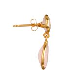Orecchini Celia Quartz & Chalcedony in ottone dorato