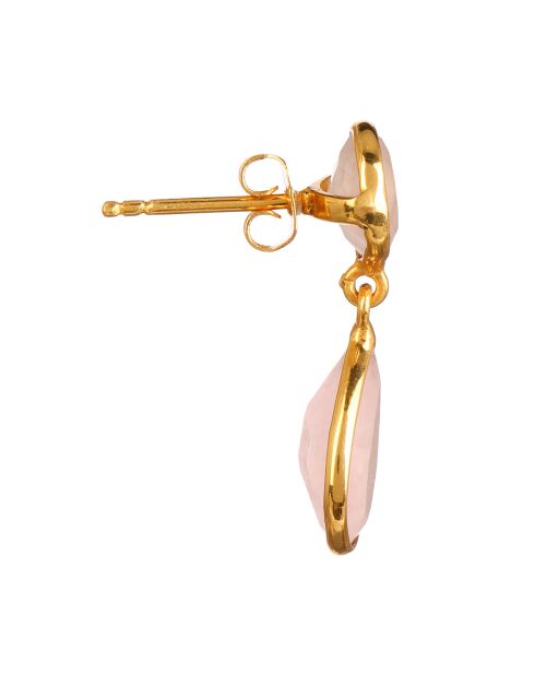 Orecchini Celia Quartz & Chalcedony in ottone dorato