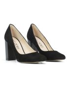 Décolleté Clara in pelle nera con tacco 9,5 cm