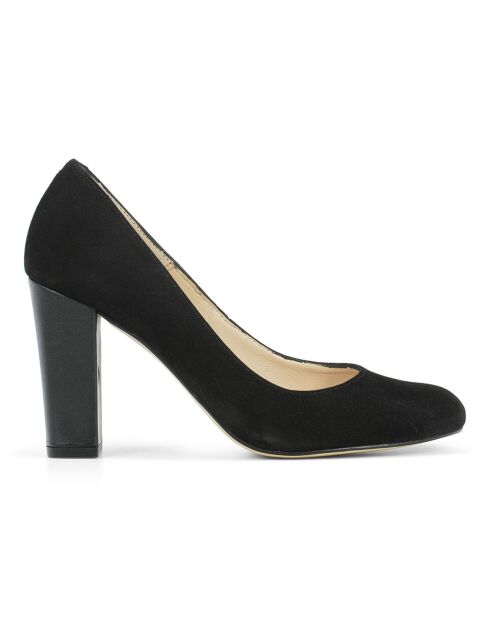 Escarpins en Velours de Cuir Clara noirs - Talon 9.5 cm
