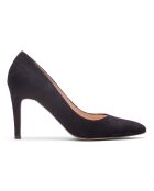 Zwarte leren pumps van Sissi Velvet - hak van 8 cm
