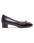 Zwarte leren ballerina's