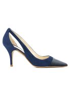 Olivia Marine Velvet leren pumps met hak van 7 cm