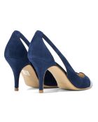 Olivia Marine Velvet leren pumps met hak van 7 cm