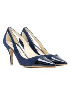 Olivia Marine Velvet leren pumps met hak van 7 cm