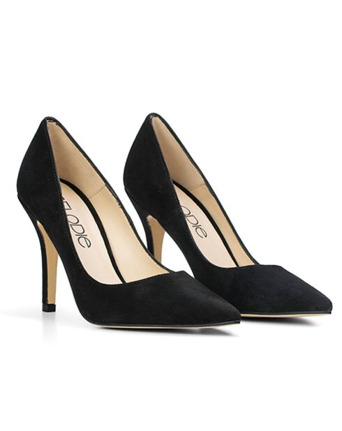 Suzanne Pumps aus schwarzem Samt aus Veloursleder - 9,5 cm Absatz