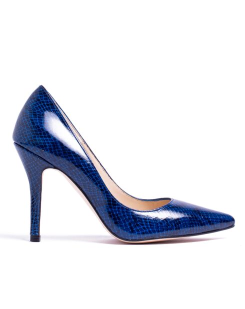 Marineblaue Lederpumps Josy - 9,5 cm Absatz