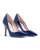 Marineblaue Lederpumps Josy - 9,5 cm Absatz