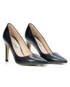 Julia Pumps aus schwarzem Leder mit 9,5 cm Absatz