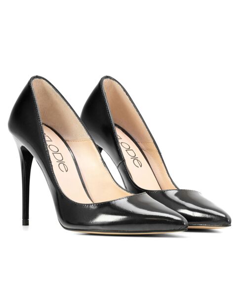 Escarpins en Cuir Sarah noirs - Talon 10 cm