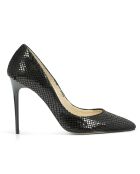Escarpins en Cuir Sarah noirs - Talon 10 cm