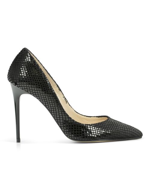 Escarpins en Cuir Sarah noirs - Talon 10 cm