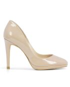 Beige Pumps Kate aus Leder - 10 cm Absatz
