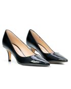 Décolleté Pauline nere in pelle - tacco 5 cm