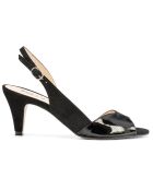 Slingbacks en Velours de Cuir Itsi noires - Talon 5.5 cm