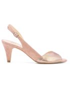 Slingbacks en Velours de Cuir Itsi beiges - Talon 5.5 cm