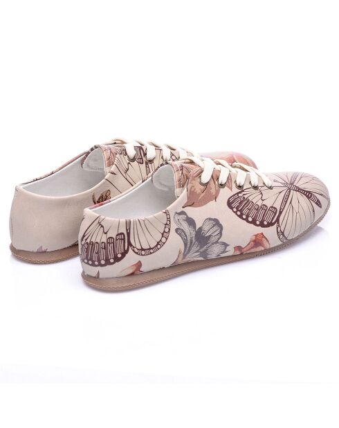 Baskets Julie beige/rose