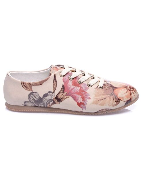 Baskets Julie beige/rose