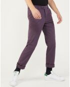 Pantalon ajusté en Coton Metri Ville violet