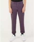 Pantalon ajusté en Coton Metri Ville violet