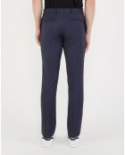 Pantalon de costume 100% Laine Mira Pume micro points bleu marine