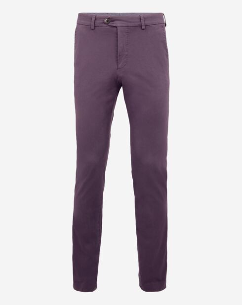 Pantalon ajusté en Coton Metri Ville violet