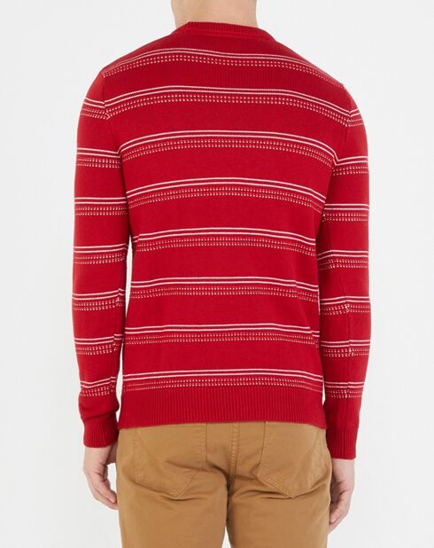 Pull en Coton & Laine Rumoti rouge